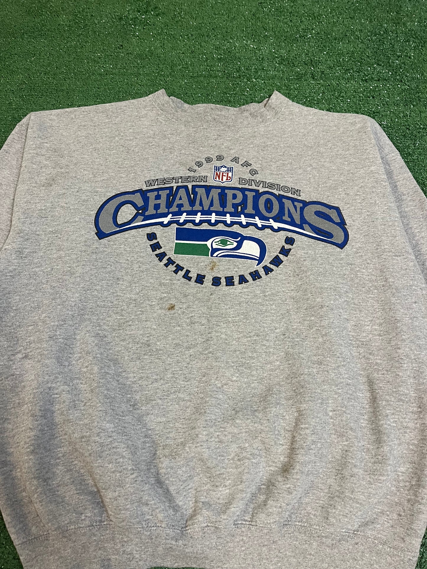 Vintage 1999 Seattle Seahawks western division champs crewneck