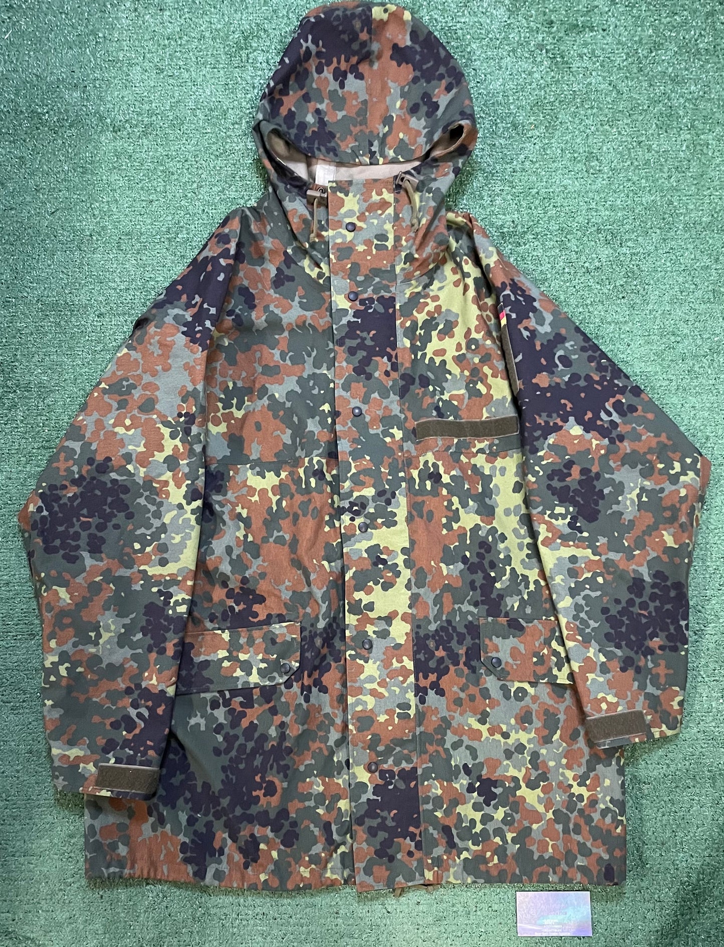 Vintage 90s German Bundeswehr Army GoreTex Flecktarn Rain Jacket