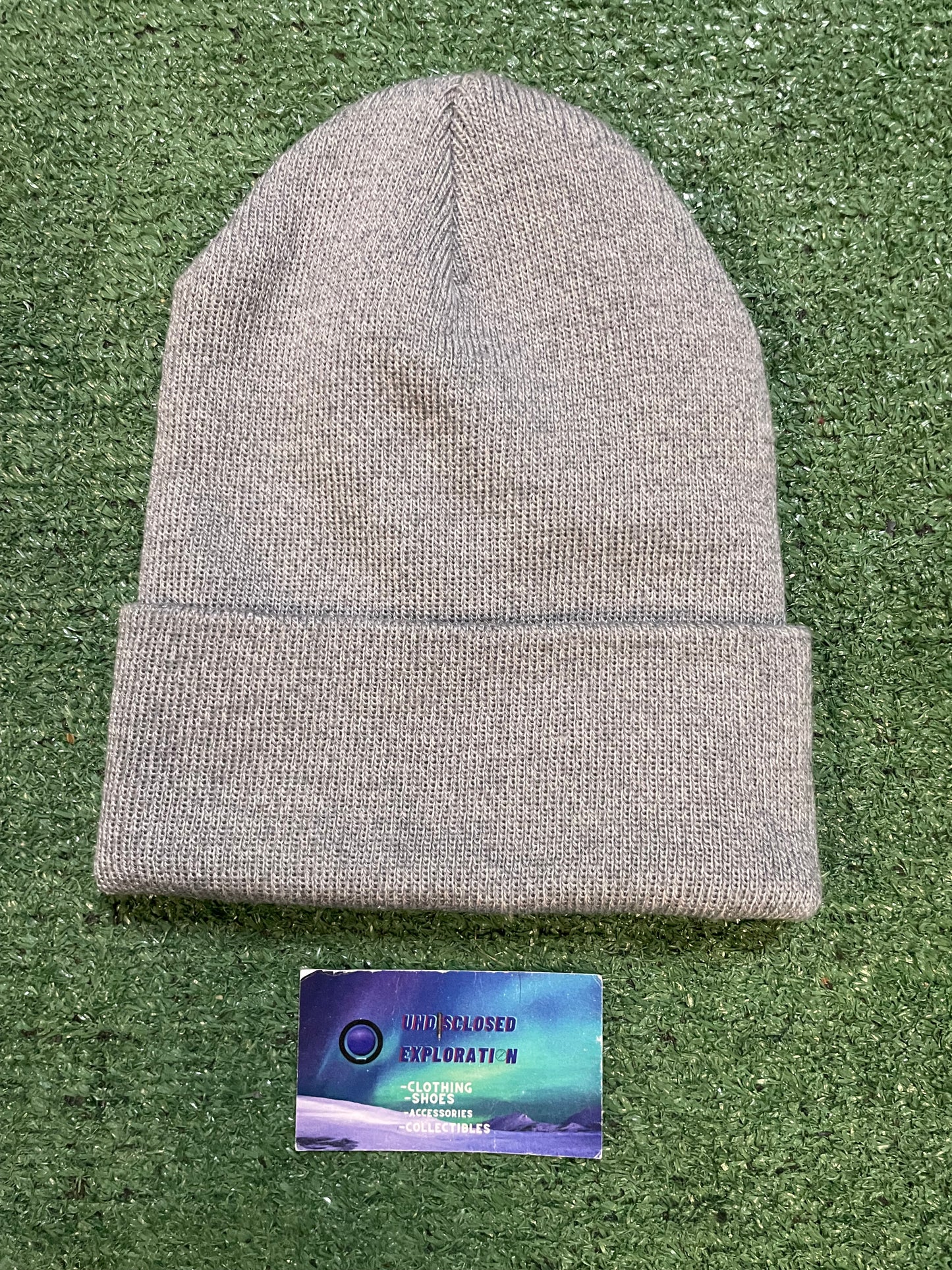 Adidas grey trefoil beanie