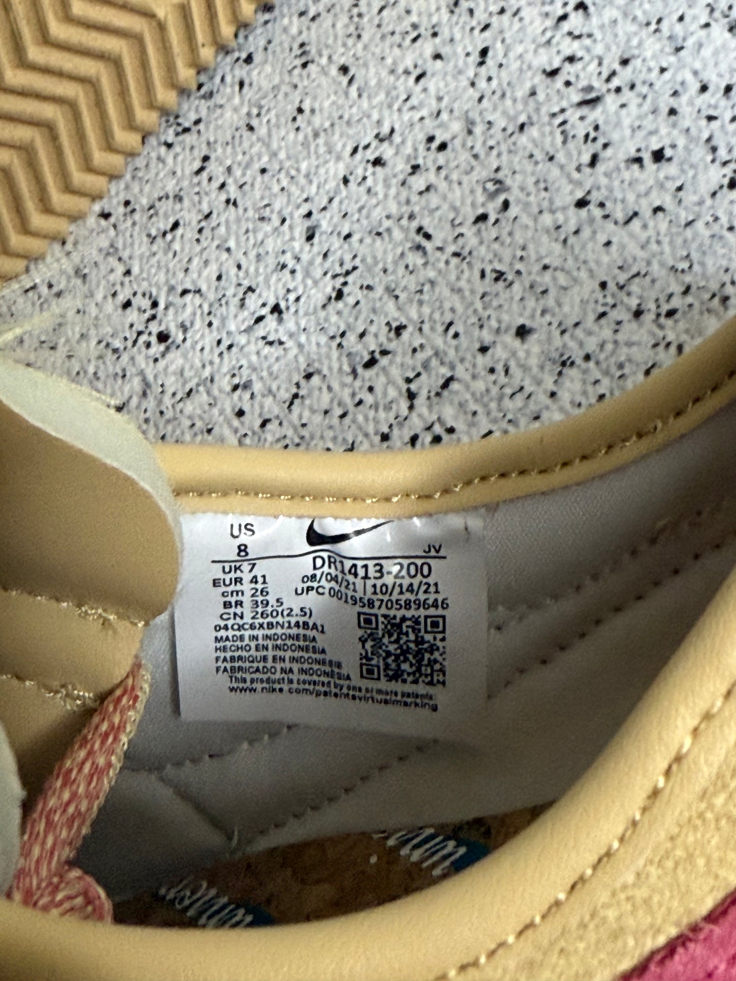 Nike Union Cortez Sesame 8 Men/9.5 Women “Preowned”