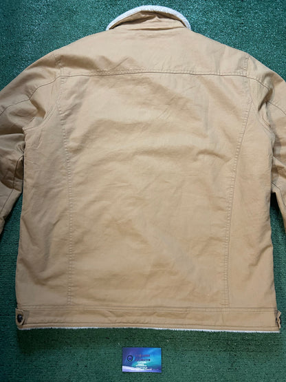 Tan denim Sherpa jacket