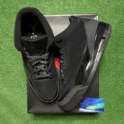 Jordan 3 Black Cat 11 Men “Preowned”