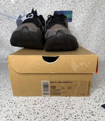 Nike Off-White Zoom Fly Black 10 Men/11.5 Women “Preowned”