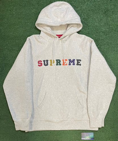 Supreme The Most Hooded ash grey hoodie