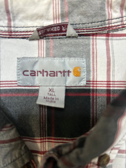 Carhartt black and white button up short sleeve