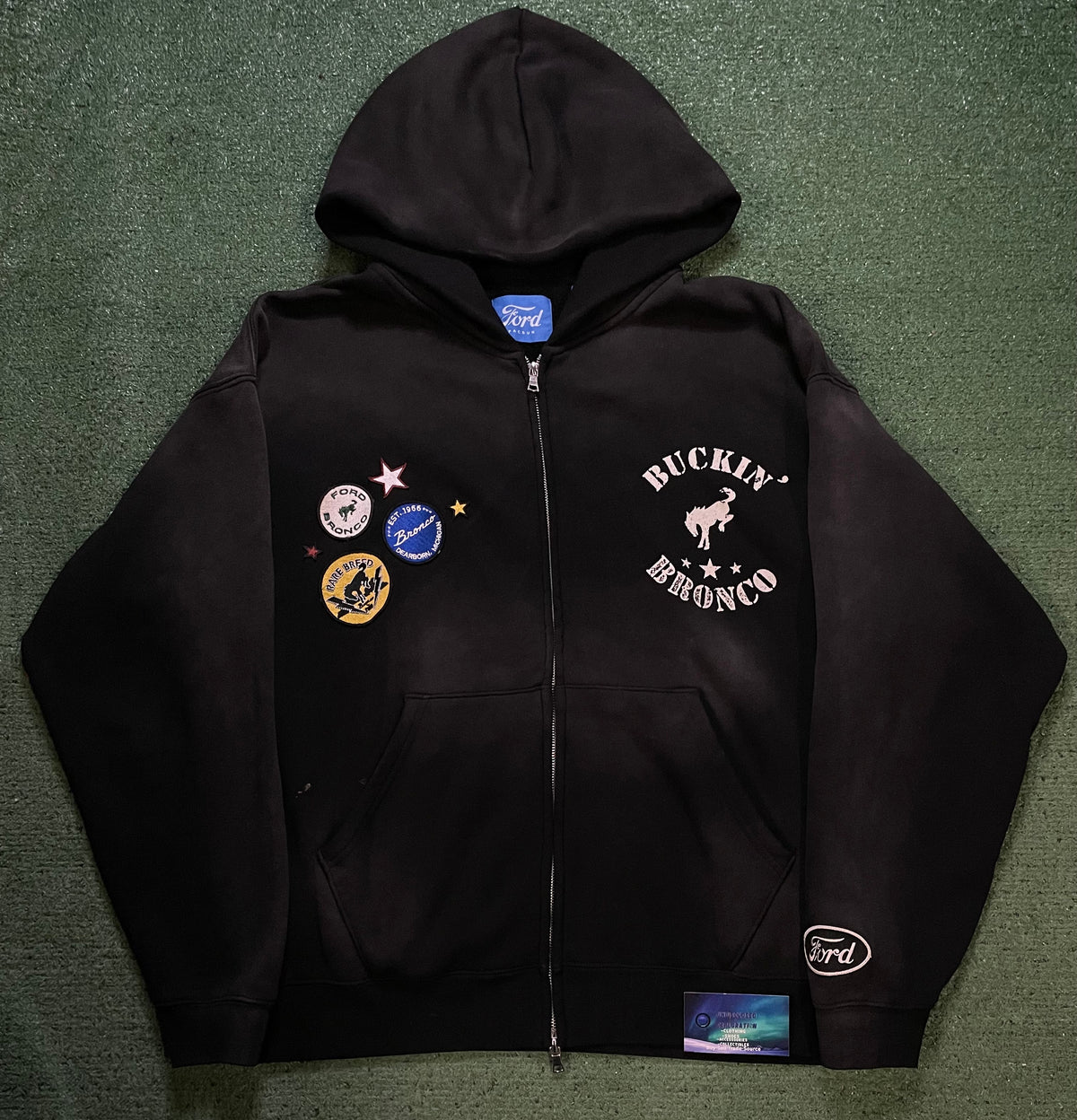 Ford Bronco patch zip up hoodie