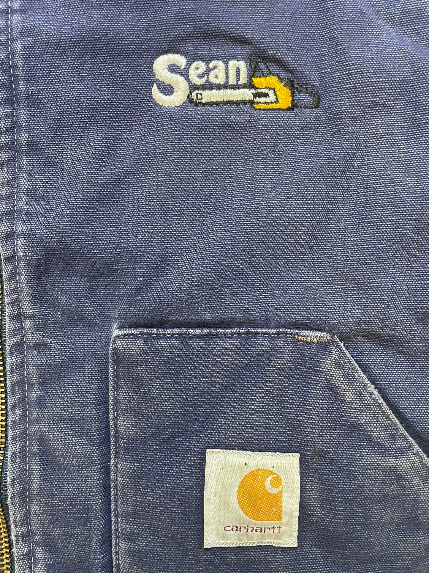 Vintage 1990s Carhartt navy blue vest
