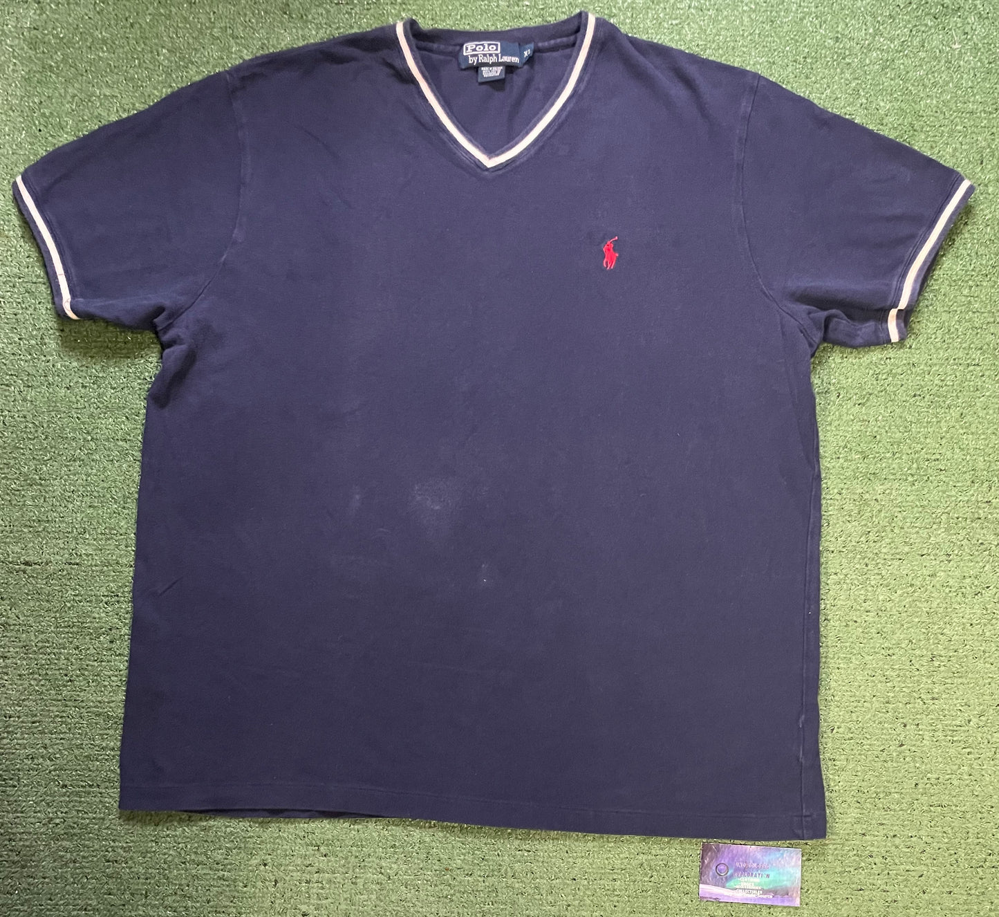Polo by Ralph Lauren navy V neck tee
