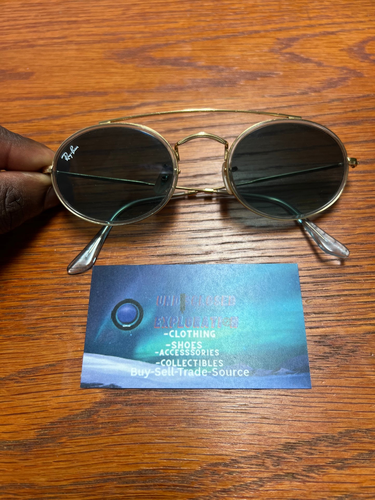 Rayban oval double bridge sunglasses