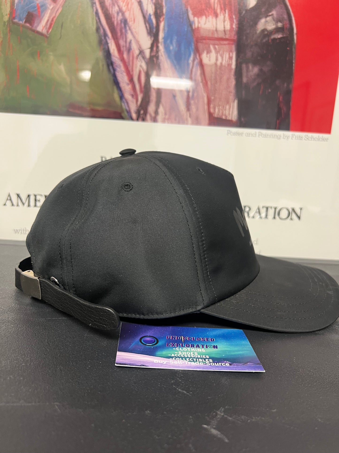 Alexander McQueen Tonal Graffiti black hat