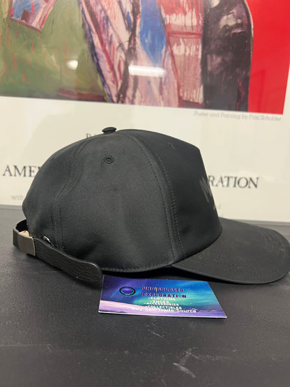 Alexander McQueen Tonal Graffiti black hat