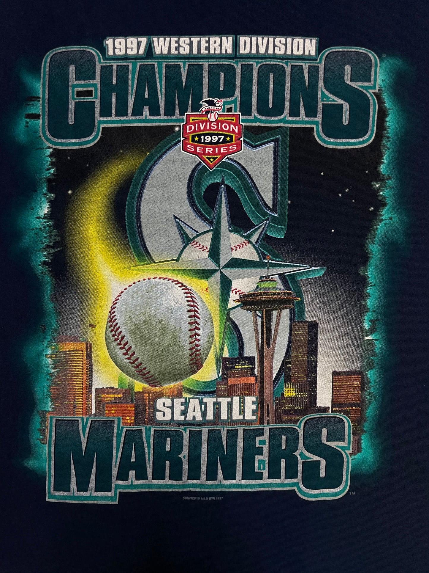 Vintage 1997 western division champions Seattle Mariners starter tee