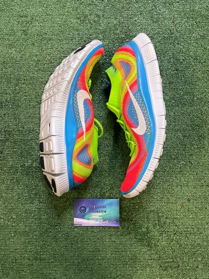 Nike free run 5.0 flyknit rainbow size 12men/13.5women
