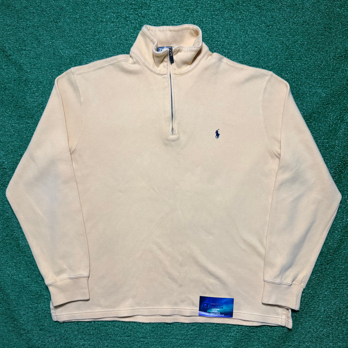 Vintage Polo Ralph Lauren Quarter Zip Fleece Yellow