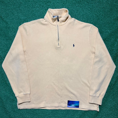 Vintage Polo Ralph Lauren Quarter Zip Fleece Yellow