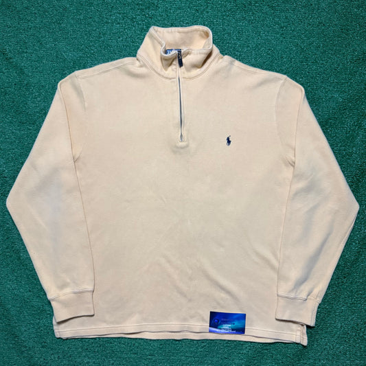 Vintage Polo Ralph Lauren Quarter Zip Fleece Yellow