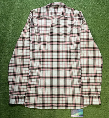Burberry check pattern plaid blue pink black shirt