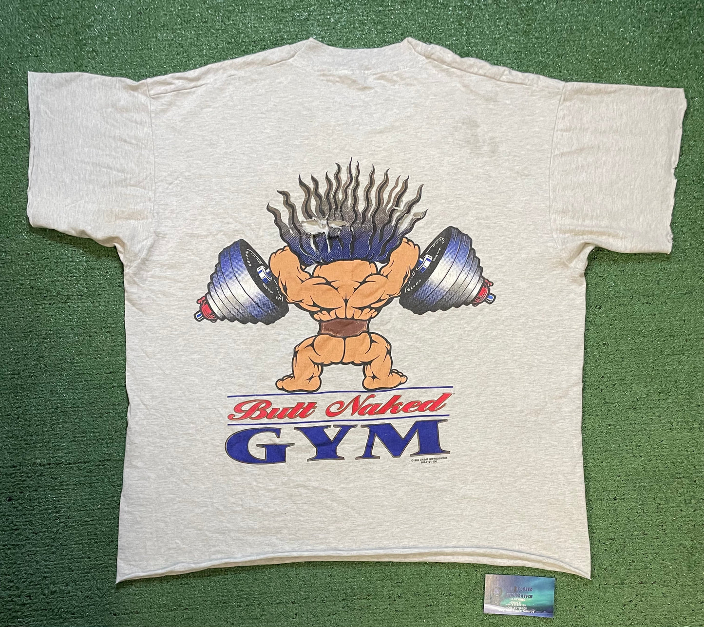 Vintage 1990s Butt Naked Gym tee