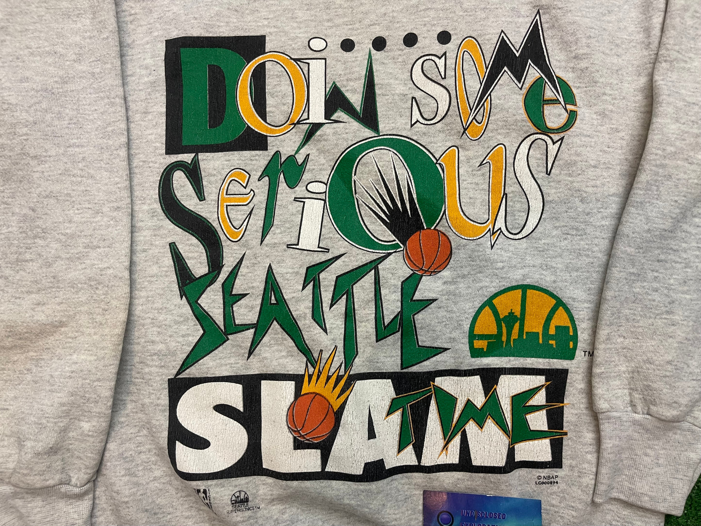 Vintage Seattle SuperSonics Double Side Crewneck