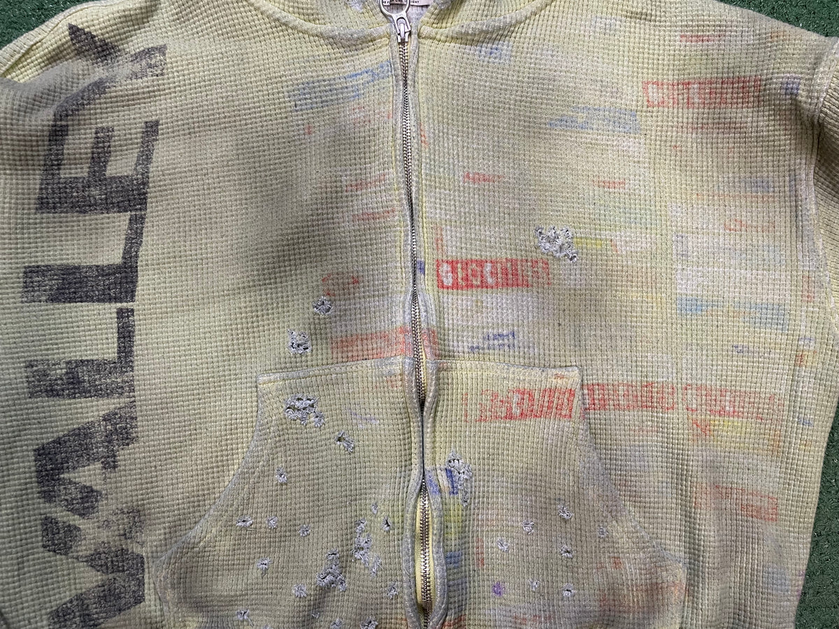 Vale Forever Valley Dreams Hack green thermal knit zip up hoodie