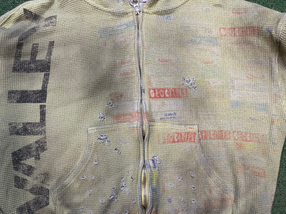 Vale Forever Valley Dreams Hack green thermal knit zip up hoodie
