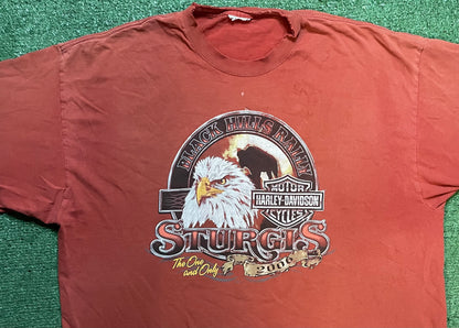 Vintage 2000s Harley Davidson sturgis orange tee