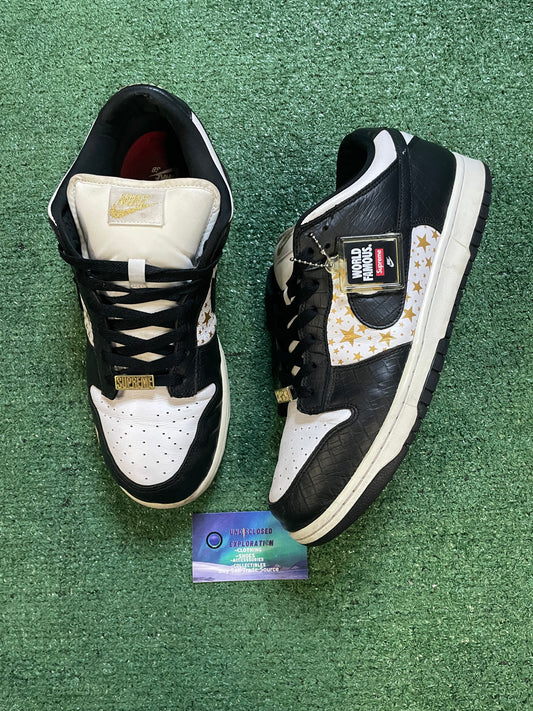 Nike SB Dunk Low X supreme black Stars size 11.5men/13women