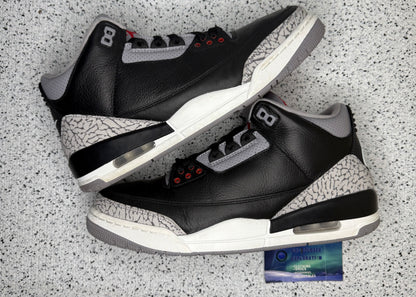 Jordan 3 Black Cement 10 Men/11.5 Women “Preowned”