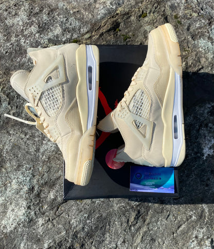 Off white sail jordan 4 size 5.5youth/7women