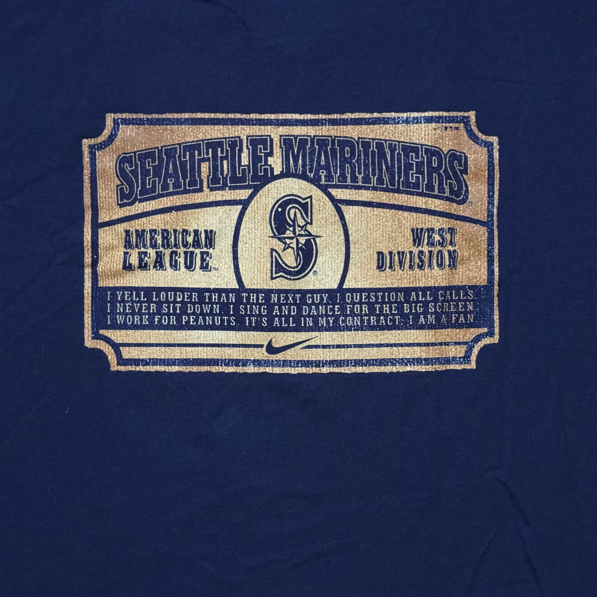 Vintage Seattle Mariners Nike Center Swoosh Shirt