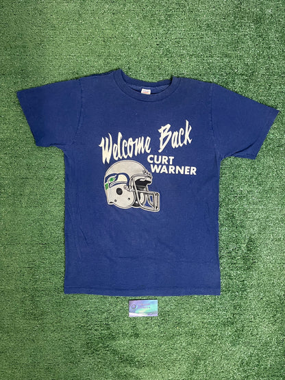 Vintage 1980s welcome back curt Warner Seattle  Seahawks tee