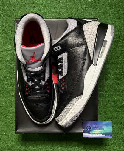 Jordan 3 Black Cement 12 Men/13.5 Women “Preowned”