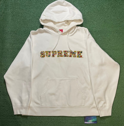 Supreme white Jewels hoodie