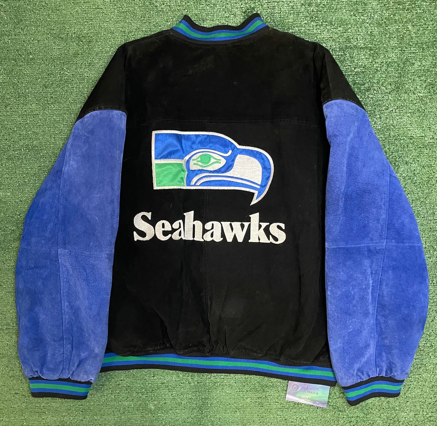 Vintage 1990s Seattle Seahawks suede Varsity jacket