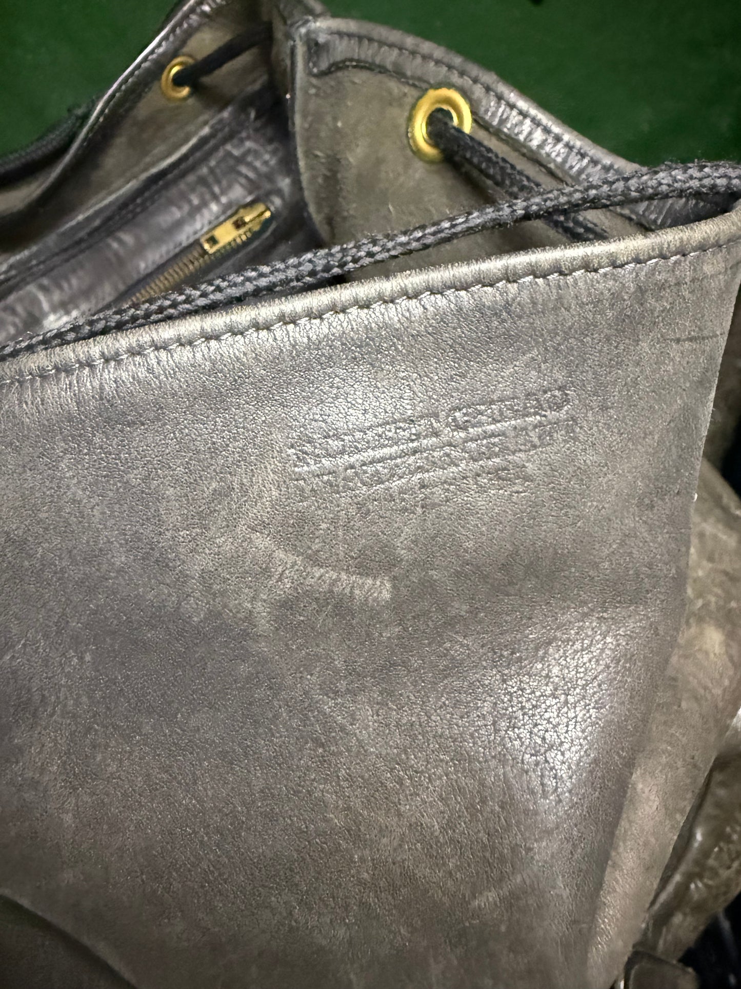 Vintage Robert Cheau Leather Sack Backpack