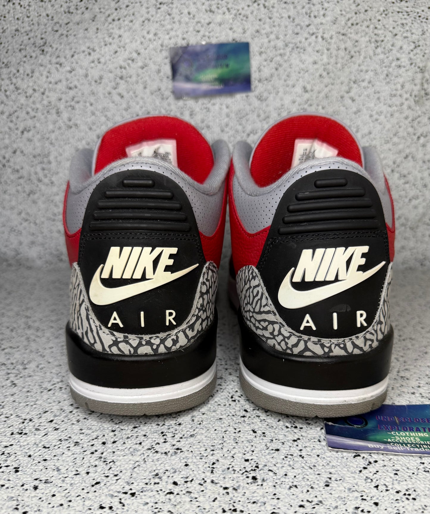 Jordan 3 Red Cement Unite 13 Men/14.5 Women “Preowned”