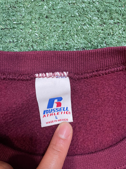 Vintage 2000s Russell maroon crewneck
