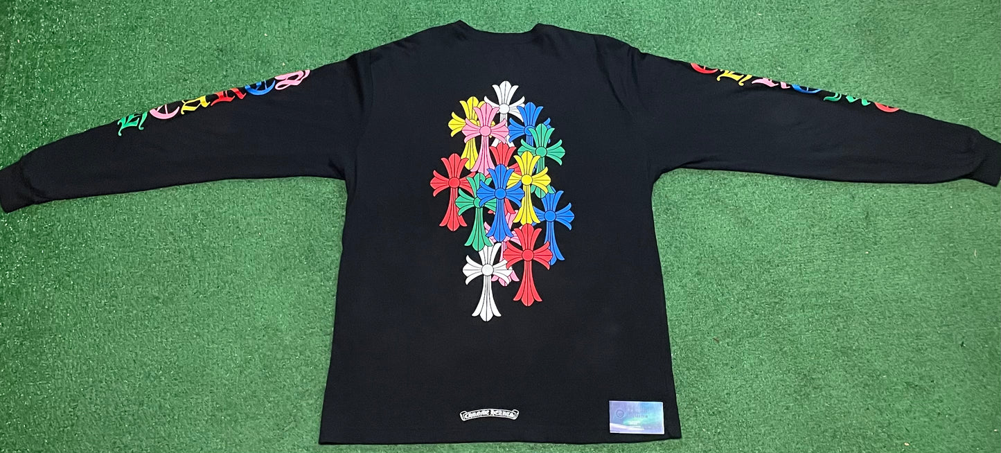 Chrome hearts multi color cemetery cross tee