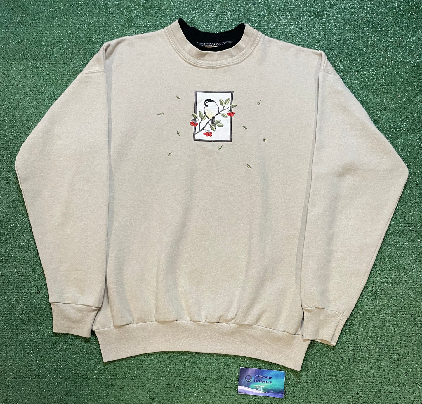 Vintage 1990s embroidered bird crewneck