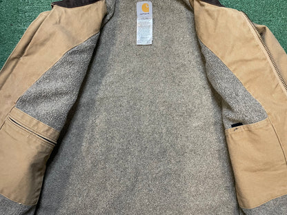 Carhartt beige & brown Sherpa lined jacket