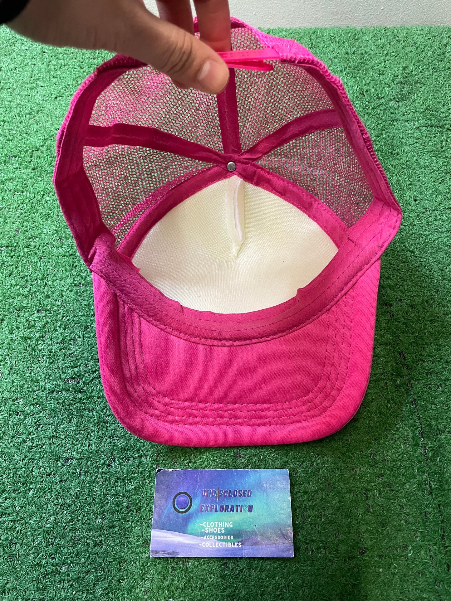 Let’s go girls pink and white hat