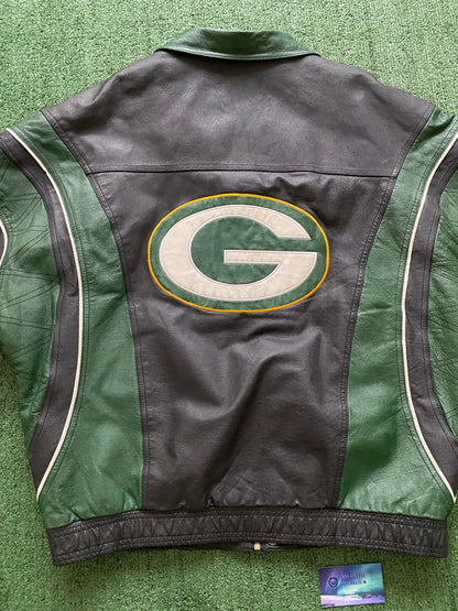 Vintage Greenbay Packers Starter Leather Jacket