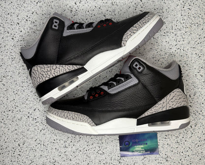 Jordan 3 Black Cement 10 Men/11.5 Women “Preowned”