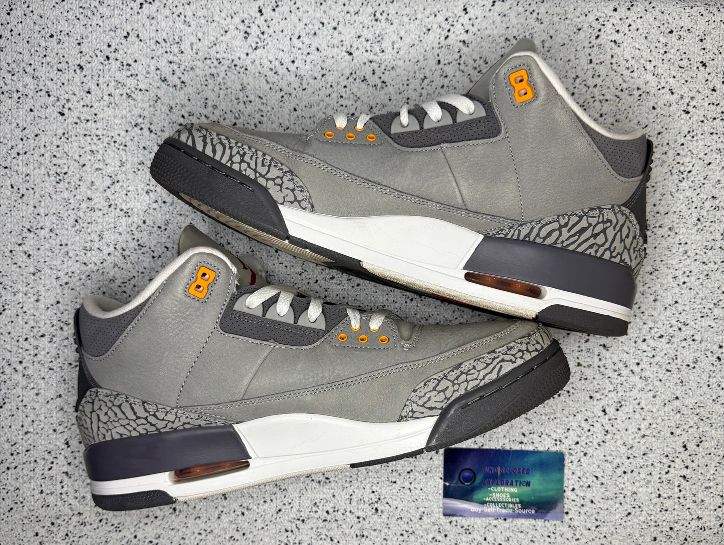 Jordan 3 Cool Grey 13 Men/14.5 Women “Preowned”