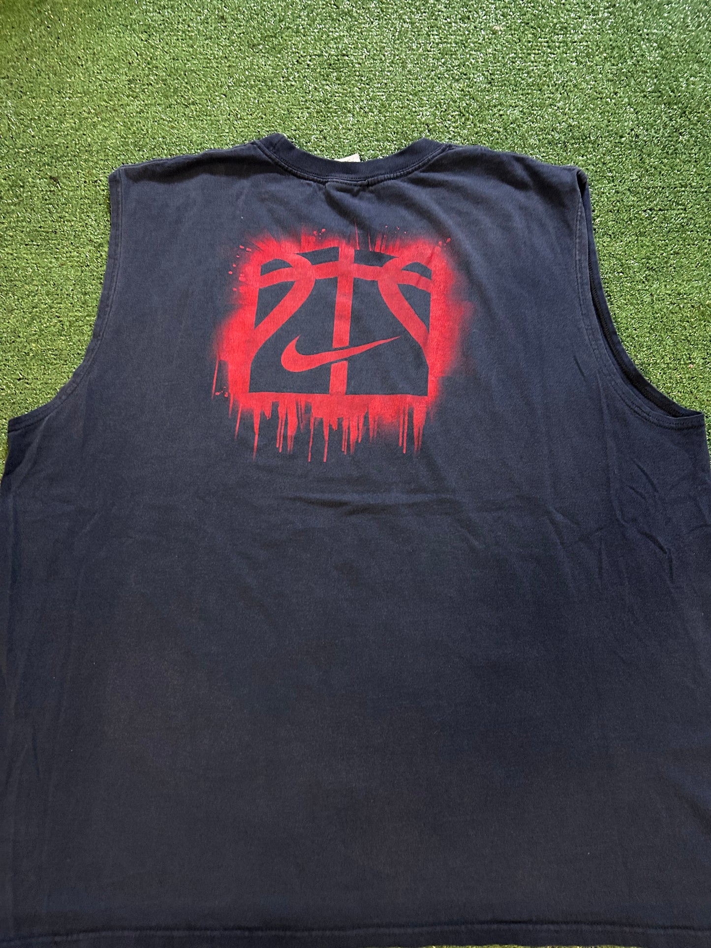 Vintage 2000s Nike hoops center swoosh cutoff tank