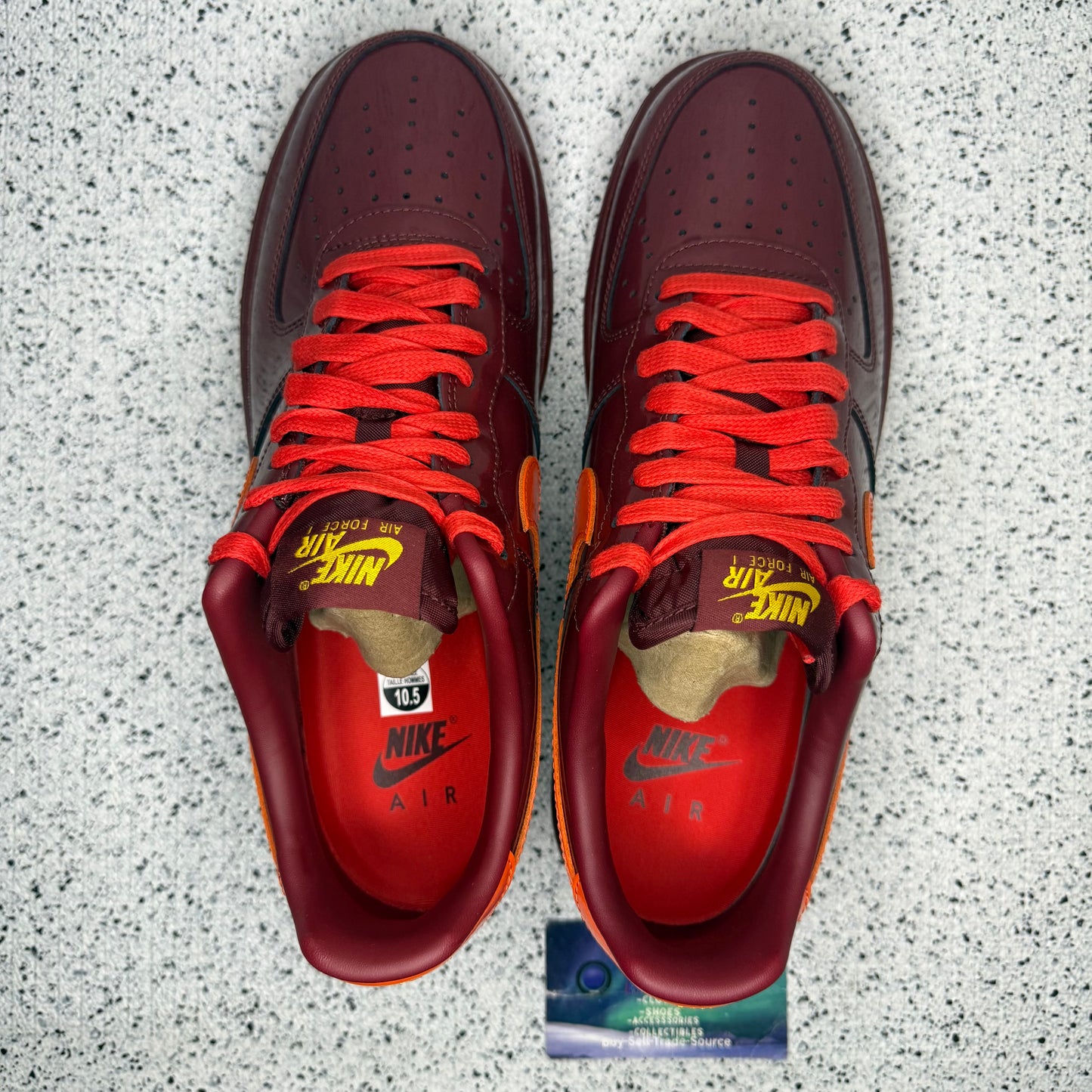 Nike Air Force 1 Patent Leather Dark Team Red
