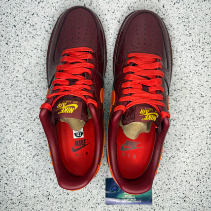 Nike Air Force 1 Patent Leather Dark Team Red