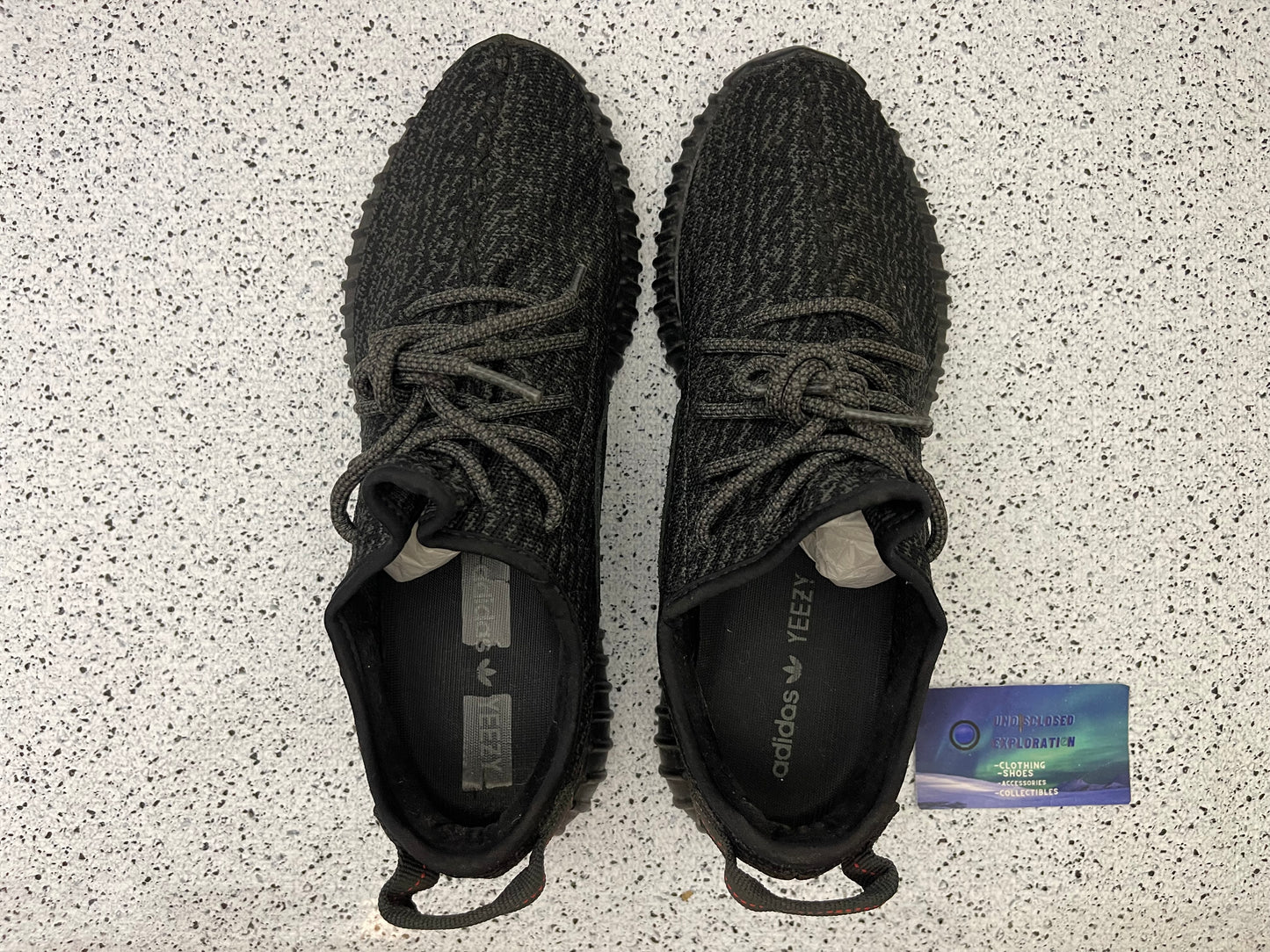 Yeezy 350 Pirate Black 2016 11.5 Men/13 Women “Preowned”