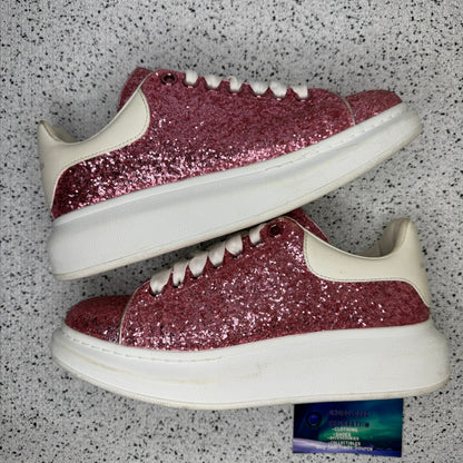 Alexander McQueen Oversized Sneaker Pink Glitter 38 EU/ 5 US “Preowned”