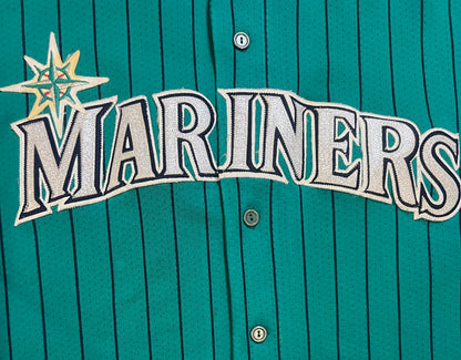 Vintage 1990s Seattle Mariners pinstripe jersey